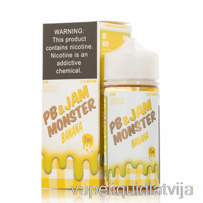 Banāns - Pb Un Ievārījuma Briesmonis - 100ml 3mg Vape šķidrums